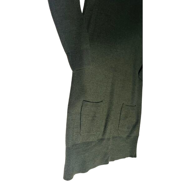 Adrienne Vittadini Women’s Sweater Dress Large Olive Green Merino Wool Blend - Picture 5 of 7